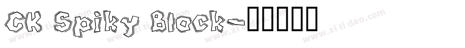 CK Spiky Block字体转换